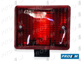 Accesorios 131010200 - Faro antiniebla cuadrado rojo con soporte de fijación